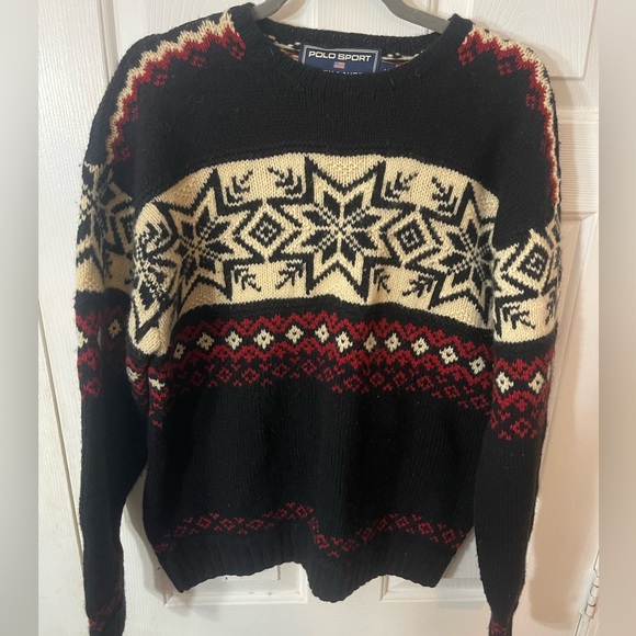 Vintage Polo Sport Ralph Lauren 100% wool sweater size medium